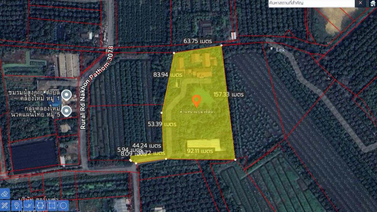 ขายที่ดินพร้อมสิ่งปลูกสร้าง 7-2-23ไร่ เพียง50นาทีจากกรุงเทพฯ ต.คลองใหม่ อ.สามพราน จ.นครปฐม