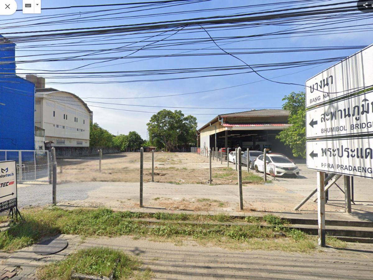 ขายที่ดินผังสีม่วง ติดถนนสุขุมวิทสำโรงขาเข้า  1 นาทีถึงรถไฟฟ้า BTS ปู่เจ้าสมิงพลาย ตรงข้ามบิ๊กซีสำโรง2