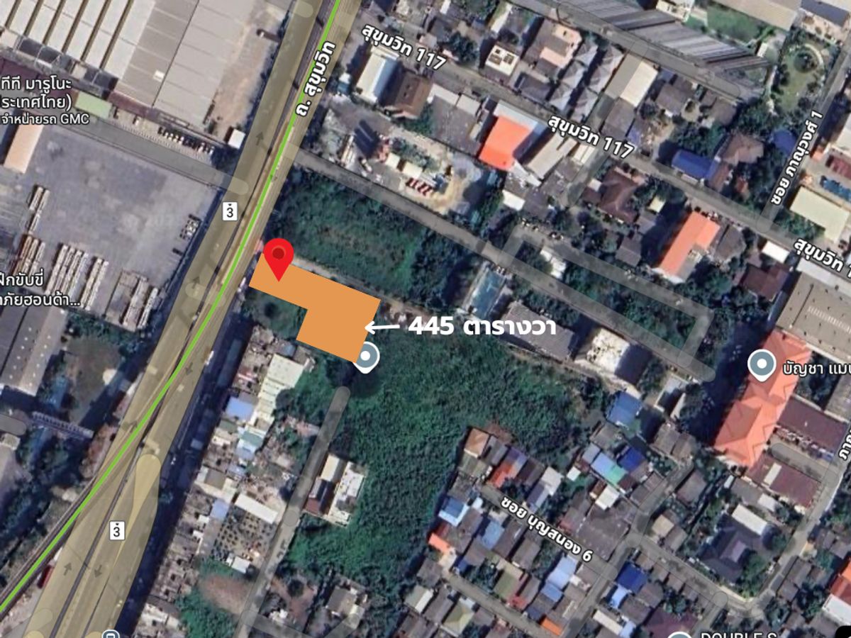 ขายที่ดินผังสีน้ำตาล ติดถนนสุขุมวิทสำโรงขาออก 1 นาทีถึงวงแหวนกาญจนาภิเษก พิพิธภัณฑ์ช้างเอราวัณ